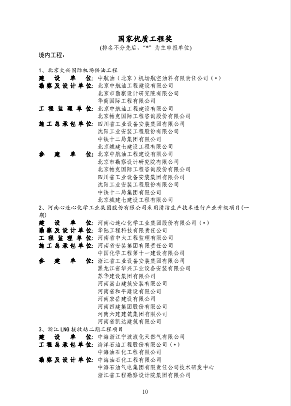 公司獲得國家優(yōu)質(zhì)工程獎